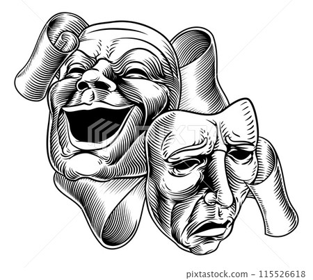 Theater Or Theatre Drama Comedy And Tragedy Masks Theater Or Theatre Drama Comedy And Tragedy Masks 115526618