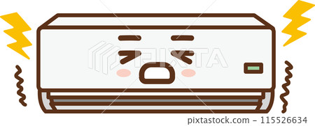Illustration of a noisy indoor air conditioner Illustration of a noisy indoor air conditioner 115526634