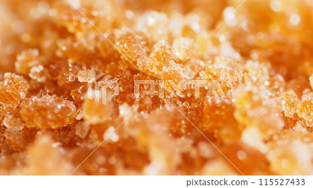 Capture a close-up shot of raw coconut sugar crystals 115527433
