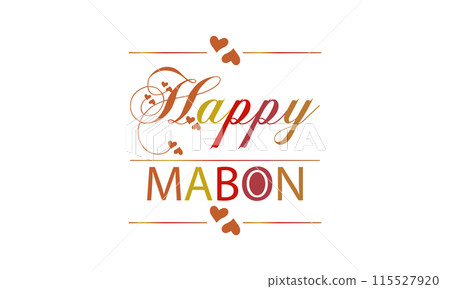 Celebrate Mabon with Chic Text Illustration 115527920