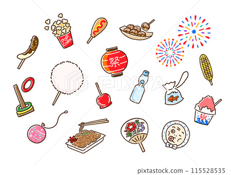 簡單可愛的夏日祭市集套裝(彩色) 簡單可愛的夏日祭市集套裝(彩色) 115528535