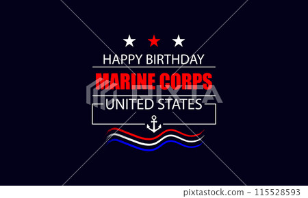Celebrate the Legacy of the US Marine Corps... - Stock Illustration