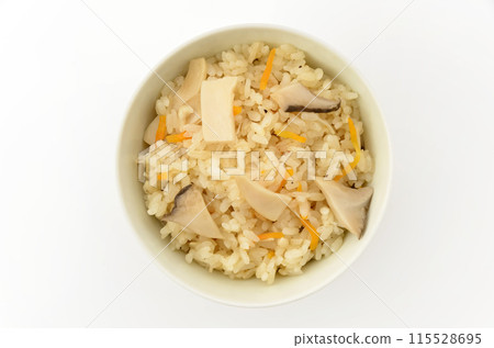 Cooked Mushroom Rice 115528695