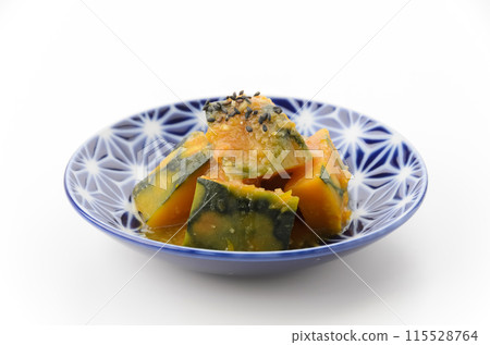 Steamed pumpkin with sweet miso sauce 115528764