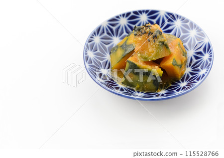 Steamed pumpkin with sweet miso sauce 115528766