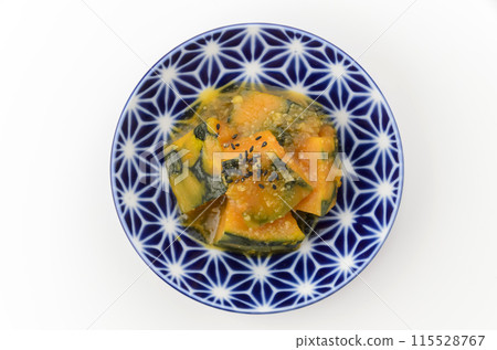 Steamed pumpkin with sweet miso sauce 115528767
