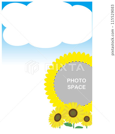 海報和傳單背景的夏季設計向日葵 115529083