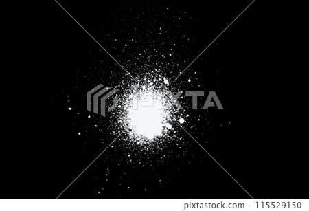 黑色背景上濺有白色墨水的背景材料可用作恐怖或神秘的背景。 115529150