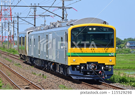 Uchibo Line Iwane-Sodegaura JR East Kumoya E493-2 + Kumoya E492-2 + Kiha E130-110 Uchibo Line Iwane-Sodegaura JR East Kumoya E493-2 + Kumoya E492-2 + Kiha E130-110 115529298