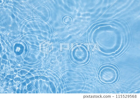 Abstract water, cosmetic background with rings, water surface. Spa concept background. Splash cosmetic moisturizer water micellar toner or emulsion 115529568
