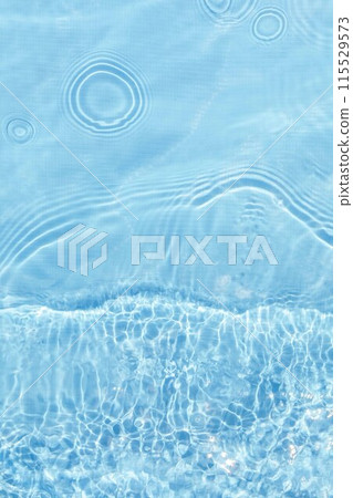 Abstract water, cosmetic background with rings, water surface. Spa concept background. Splash cosmetic moisturizer water micellar toner or emulsionSplash cosmetic moisturizer water micellar toner or 115529573