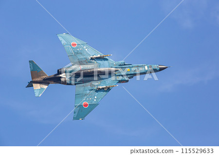 RF-4 fighter jets flying in the sky 115529633