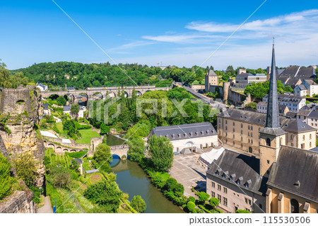 Luxembourg old city, Ville Haute district, is the UNESCO World Heritage site in Luxembourg 115530506