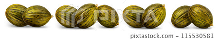 Group of melons isolated on white background 115530581