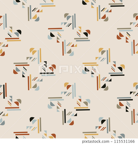 Textile motif seamless pattern. Lux fabric design textile swatch ladies dress, man shirt all over print block.  115531166