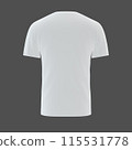Male blank t-shirt template, natural shape on invisible mannequin, for your design print mockup 115531778