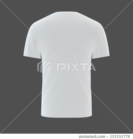Male blank t-shirt template, natural shape on invisible mannequin, for your design print mockup 115531778