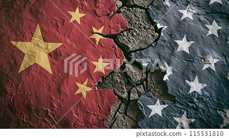 fight between usa and china concept, generative ai 115531810