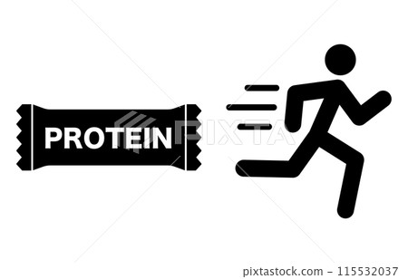 Protein bar running icon 115532037