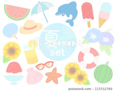 可愛的夏季材質套裝 可愛的夏季材質套裝 115532760