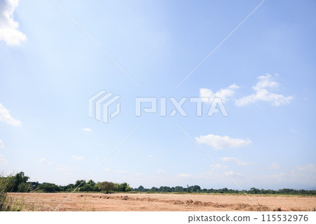 Land, blue sky and clouds in Chiang Mai of Thailand. 115532976