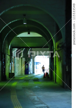 JR東鶴見線國堂站高架通道下的通道，皮影般的隧道風景 115533549