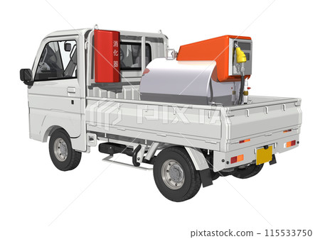 White light truck for delivering kerosene (3DCG image) White light truck for delivering kerosene (3DCG image) 115533750