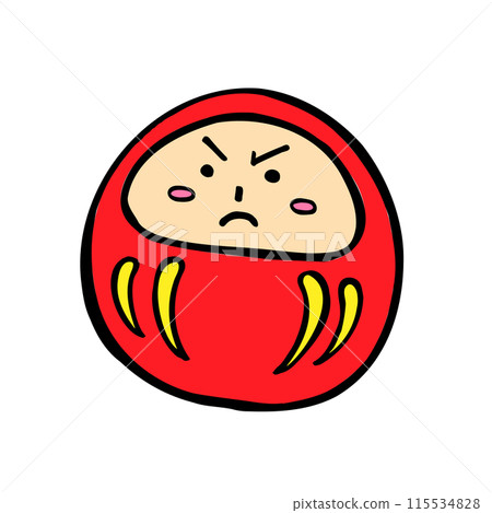 Daruma, a Japanese lucky charm 115534828
