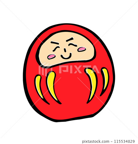 Daruma doll, a Japanese lucky charm B 115534829