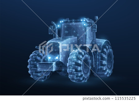 tractor illustration. Agricultural machinery, Farm equipment tractor illustration. Agricultural machinery, Farm equipment 115535225