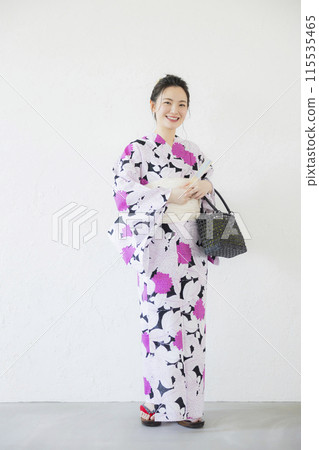 A woman in a yukata A woman in a yukata 115535465