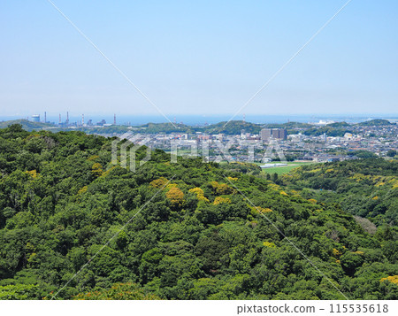 View from Mt. Sanshun (Kimitsu City) 115535618