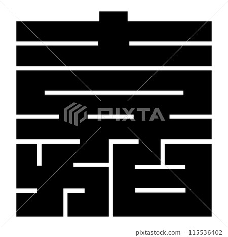 這是一個家族徽章。它是角寺的一種。這是Ka的形狀。 這是一個家族徽章。它是角寺的一種。這是Ka的形狀。 115536402
