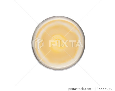 Butter Coffee A creamy butter coffee in a sleek glass with a layer of froth Butter Coffee A creamy butter coffee in a sleek glass with a layer of froth 115536979