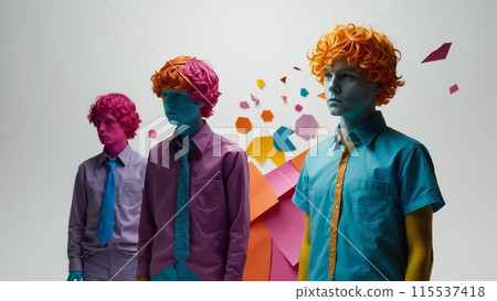 concept of young people in bright colors 115537418
