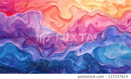 Colorful watercolor, ink texture. Abstract painting 115537824