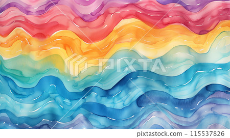 多彩水彩，水墨質感。抽象繪畫 115537826