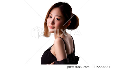 Sexy woman portrait, cropped, transparent image 115538844