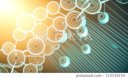CG background illustration: Abstract colorful circles and light background illustration 115539154