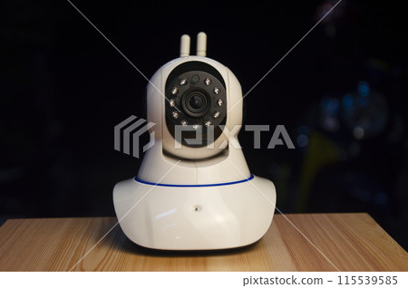 Close-up of IP CCTV cameras or high-tech surveillance systems. CCTV system Close-up of IP CCTV cameras or high-tech surveillance systems. CCTV system 115539585