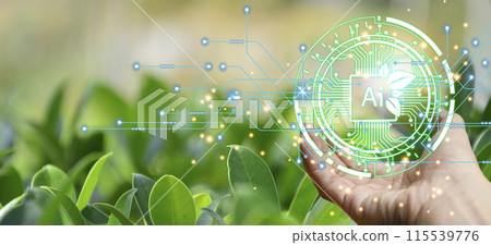 The concept of using artificial intelligence, AI to control the environment, control pollution The concept of using artificial intelligence, AI to control the environment, control pollution 115539776