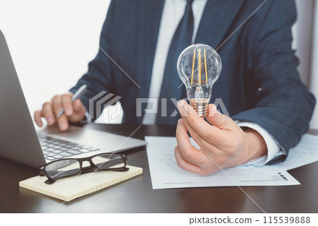 Increase in energy tariffs. Energy saving 115539888