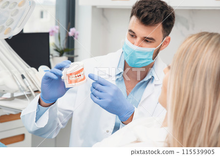 Woman in dental clinic. Dental health care 115539905