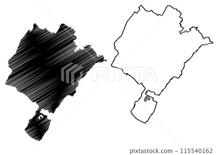 Nyon District (Switzerland, Swiss Confederation, Canton of Vaud, Waadt or Vod) map vector illustration, scribble sketch Bezirk Nyon map Nyon District (Switzerland, Swiss Confederation, Canton of Vaud, Waadt or Vod) map vector illustration, scribble sketch Bezirk Nyon map 115540162