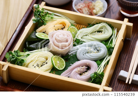Colored somen noodles Colored somen noodles 115540239
