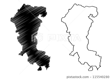 Sense District (Switzerland, Swiss Confederation, Canton of Fribourg or Freiburg) map vector illustration, scribble sketch Sensebezirk map Sense District (Switzerland, Swiss Confederation, Canton of Fribourg or Freiburg) map vector illustration, scribble sketch Sensebezirk map 115540280
