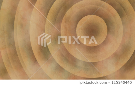 Retro concentric circle geometric pattern background illustration in orange sepia 115540440