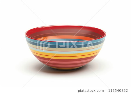 Colorful striped bowl for food serving 115540832