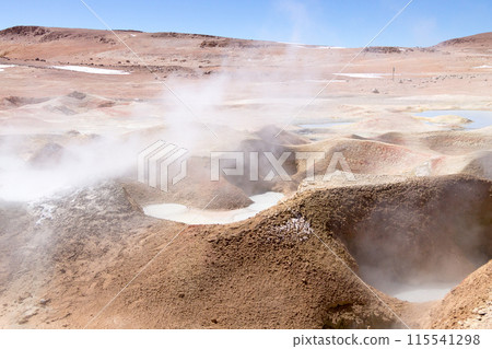 Bolivian landmark,Geiser Sol de la Manana 115541298