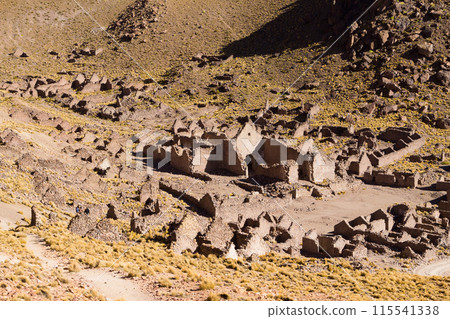 Ghost village in andean plateau,Bolivia Ghost village in andean plateau,Bolivia 115541338